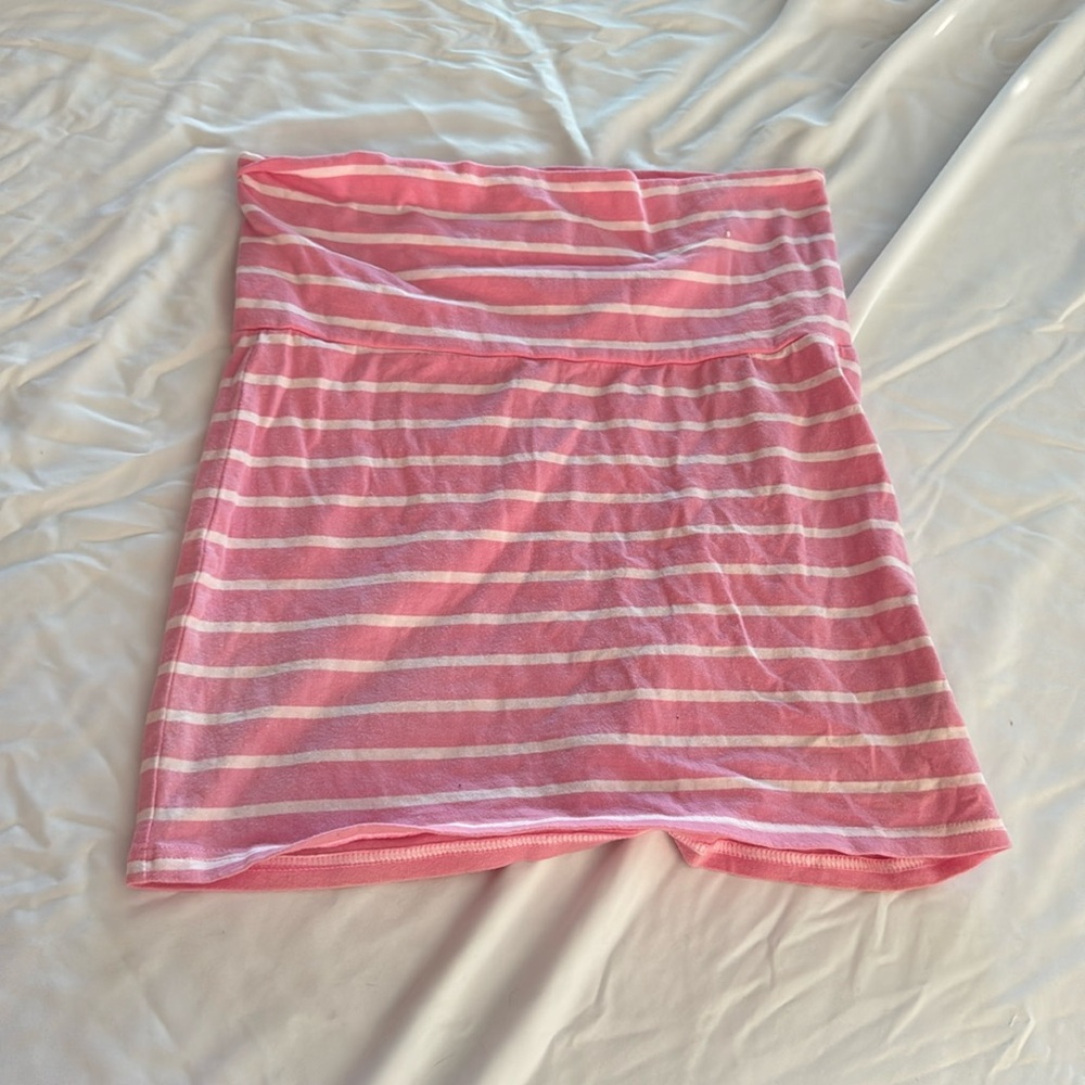 Pink and white skirt worn once size XL